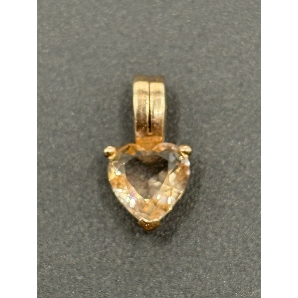 EUC Rose Sterling Silver Marganite Heart Pendant D27